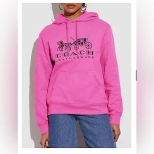Coach Pink Hoodie with Logo
